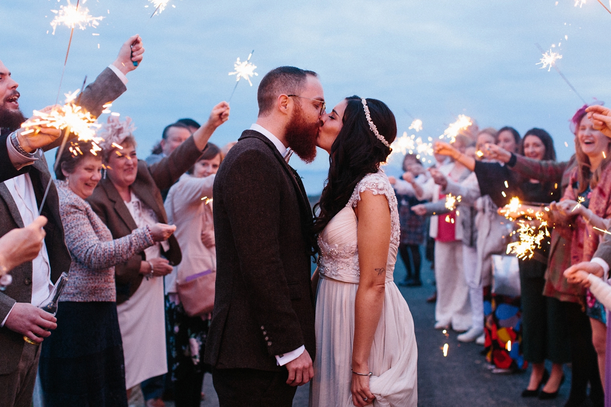 51 An Anna Campbell gown for a windswept wedding at Crear in Scotland