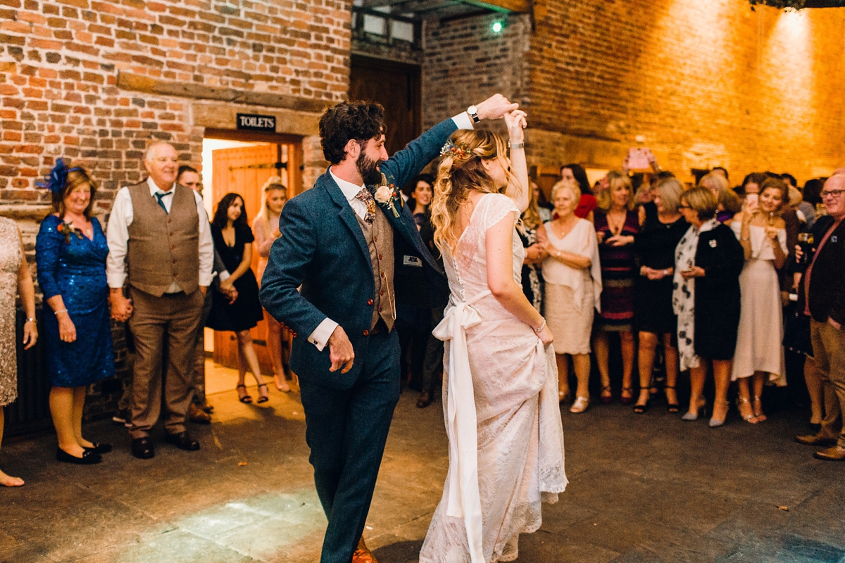 53 A Charlie Brear bride and her rustic Autumn Barn wedding in Southport