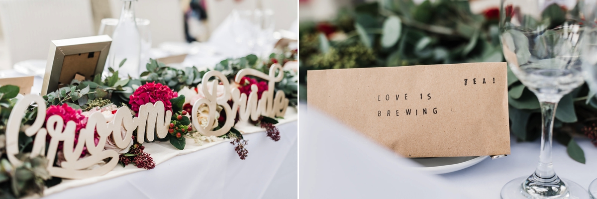 56 Lasercut bride and groom sign for wedding table decor. Image by Sue Ann Taylor