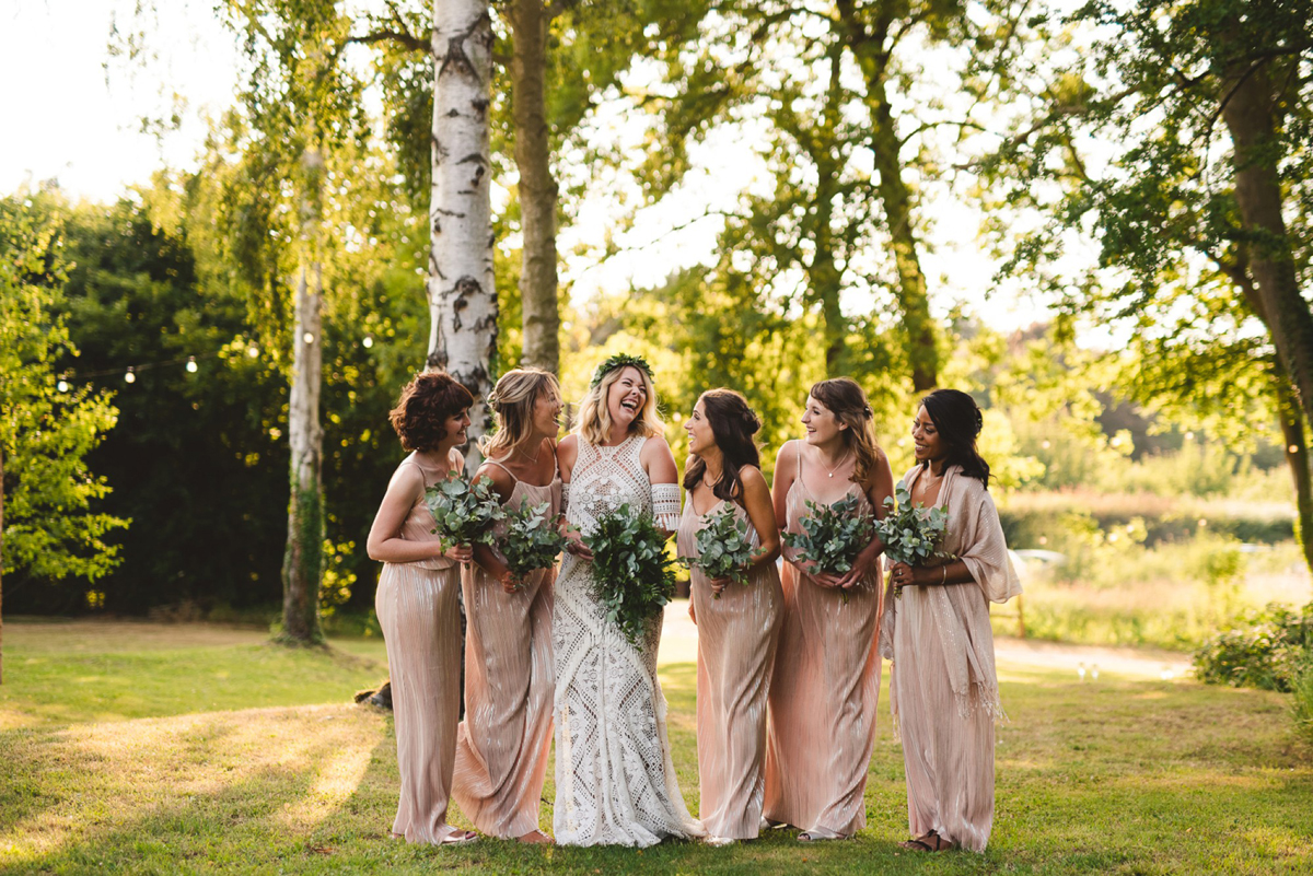 60 A Rue de Seine crochet dress for a bohemian wedding in Norfolk. Images by Gina Manning