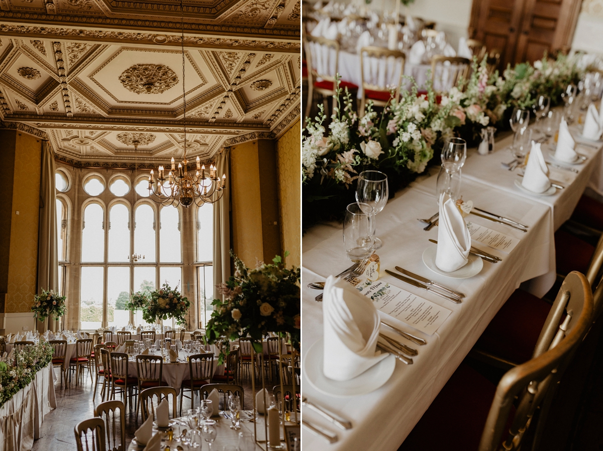 60 Jenny Packham glamour for a country house wedding at Grittleton House. Photography by Benjamin Stuart Wheeler