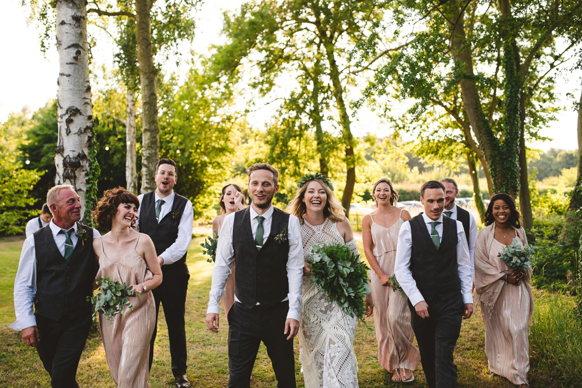 62 A Rue de Seine crochet dress for a bohemian wedding in Norfolk. Images by Gina Manning