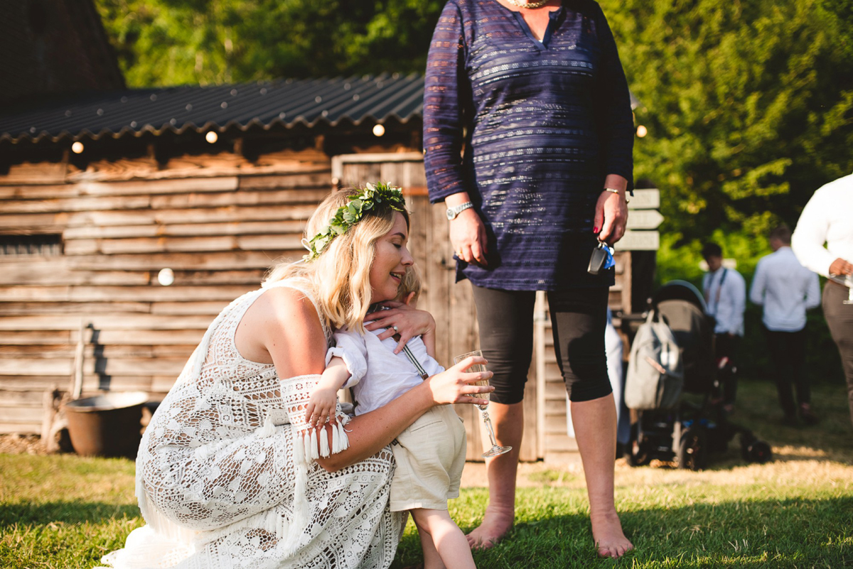 64 A Rue de Seine crochet dress for a bohemian wedding in Norfolk. Images by Gina Manning