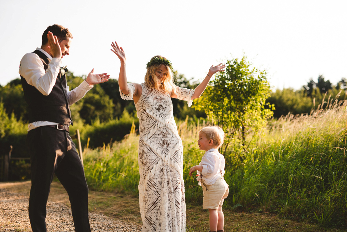 67 A Rue de Seine crochet dress for a bohemian wedding in Norfolk. Images by Gina Manning