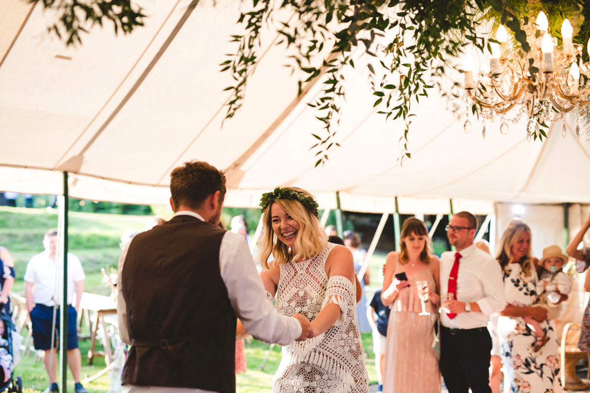 73 A Rue de Seine crochet dress for a bohemian wedding in Norfolk. Images by Gina Manning