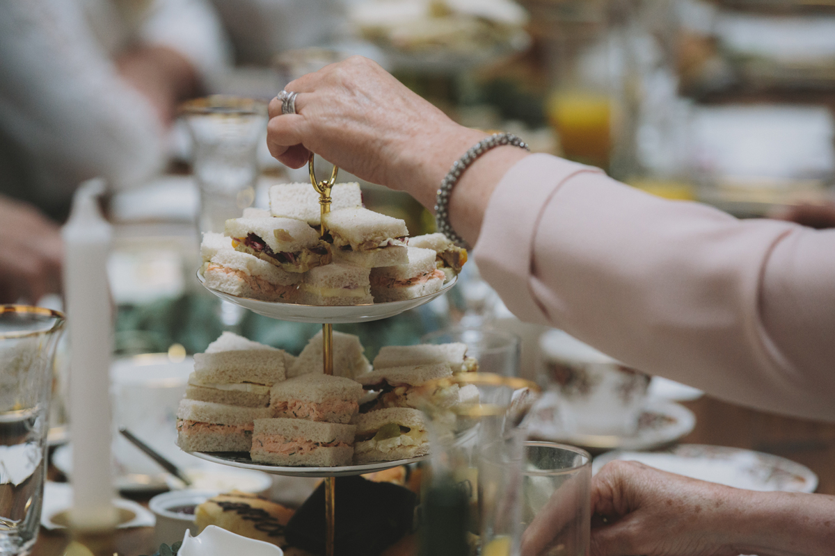 73 Afternoon tea sandwiches at a wedding reception in London image by McKinley Rodgers