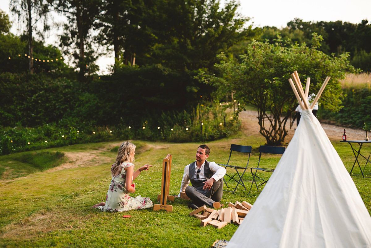 85 A Rue de Seine crochet dress for a bohemian wedding in Norfolk. Images by Gina Manning