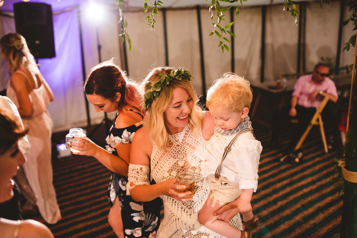 86 A Rue de Seine crochet dress for a bohemian wedding in Norfolk. Images by Gina Manning