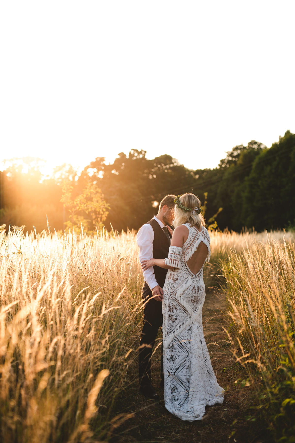 88 A Rue de Seine crochet dress for a bohemian wedding in Norfolk. Images by Gina Manning