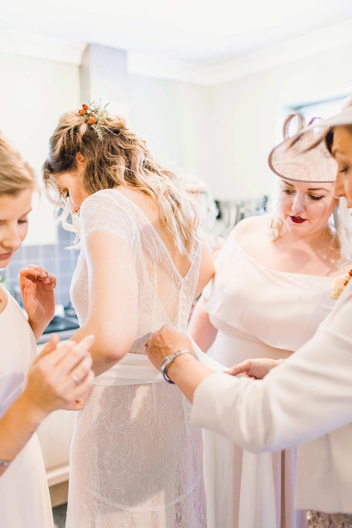 9 A Charlie Brear bride and her rustic Autumn Barn wedding in Southport