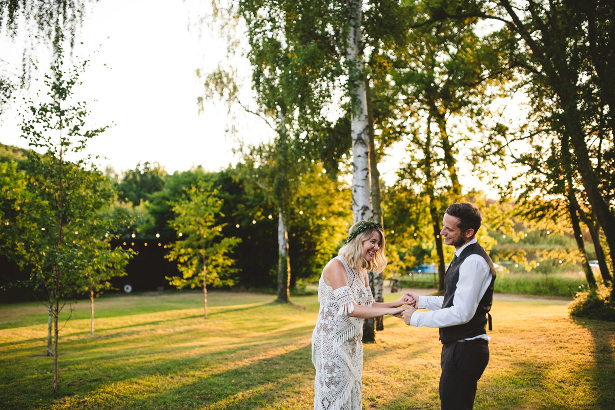 91 A Rue de Seine crochet dress for a bohemian wedding in Norfolk. Images by Gina Manning