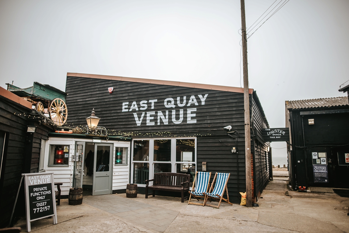 92 An Elizabeth Dye Peach Tulle Gown for a Seaside Wedding in Whitstable