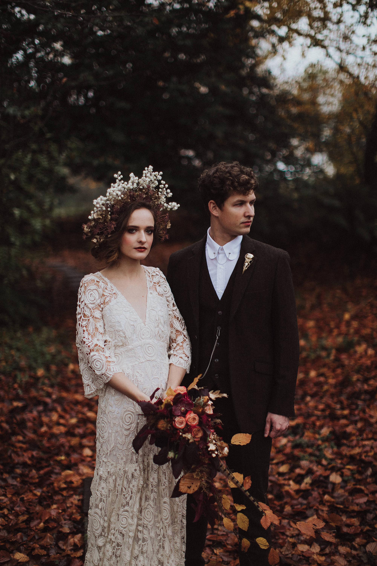 98 Serene and enchanting Autumnal bridal fairytale