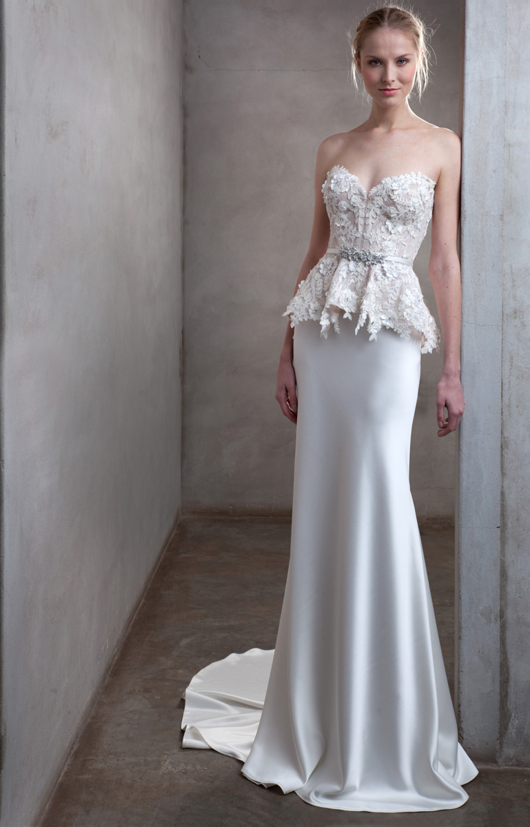 AG MG 9156 Sapphire top mermaid skirt front 1 1 - Introducing Anna Georgina By Kobus Dippenaar - Sensual + Cosmopolitan Modern Wedding Dresses AG MG 9156 Sapphire top mermaid skirt front 1 1