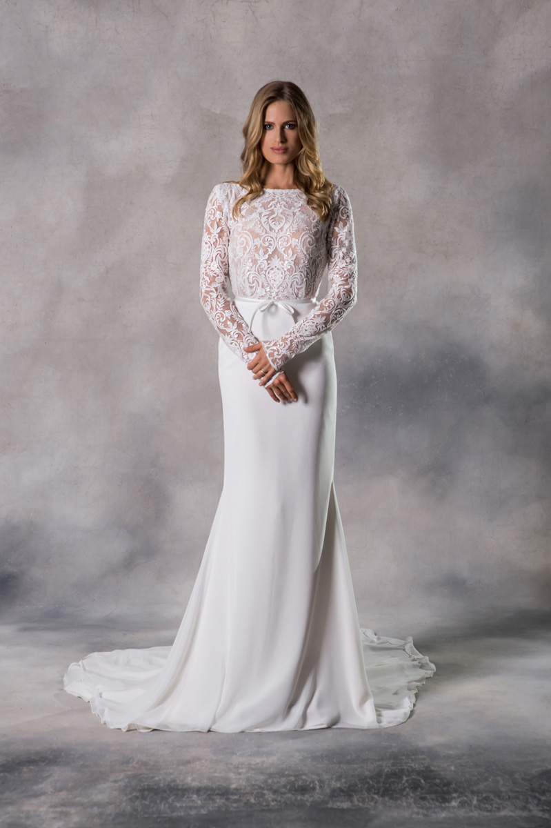 Anna Georgina Georgia front 1 - Introducing Anna Georgina By Kobus Dippenaar - Sensual + Cosmopolitan Modern Wedding Dresses Anna Georgina Georgia front 1