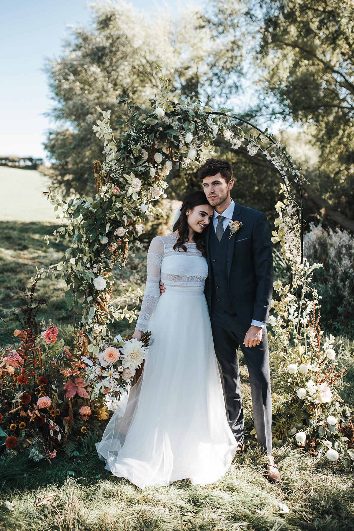 16 Charlie Brear bridal separates and modern elegant Autumn wedding glamping inspiration