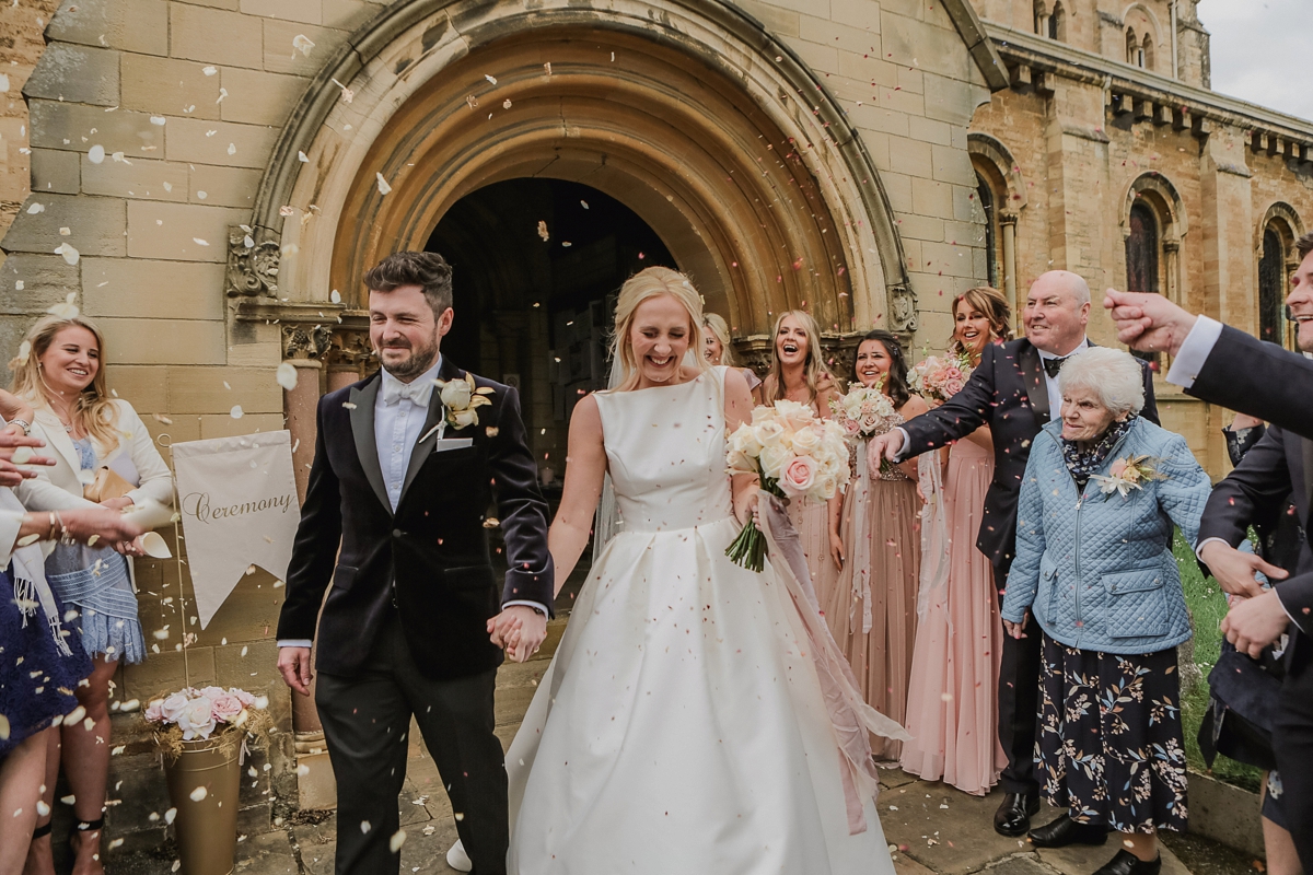 17 A Caroline Castigliano dress for a pastel pretty Spring wedding day at Rudding Park in Harrogate