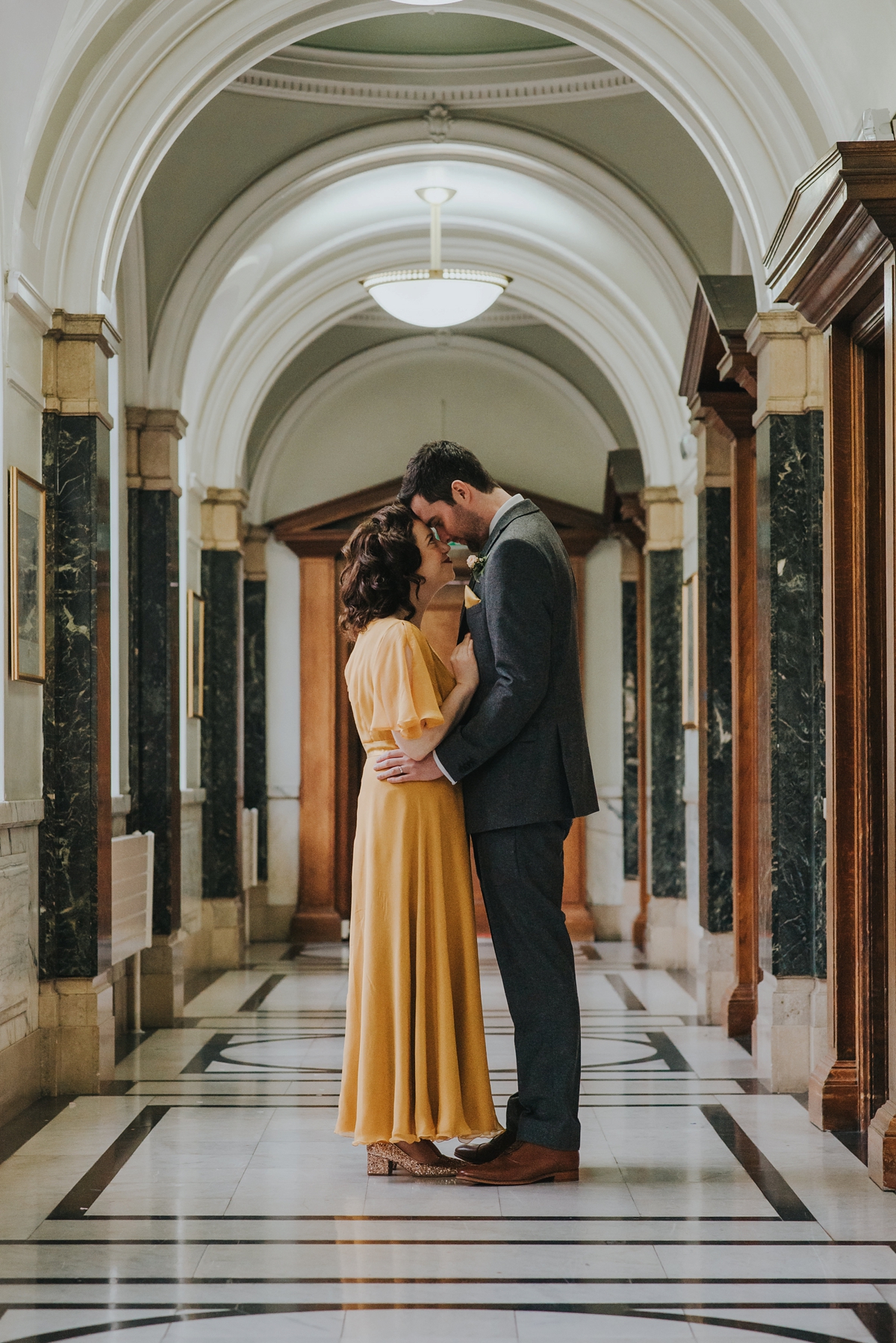 19 A yellow dress for a modern London pub wedding