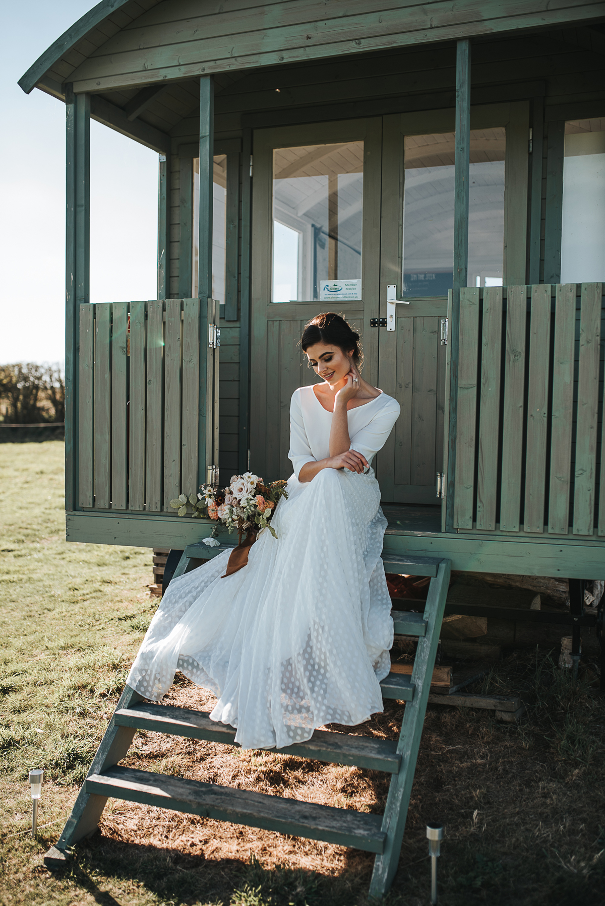 214 Charlie Brear bridal separates and modern elegant Autumn wedding glamping inspiration