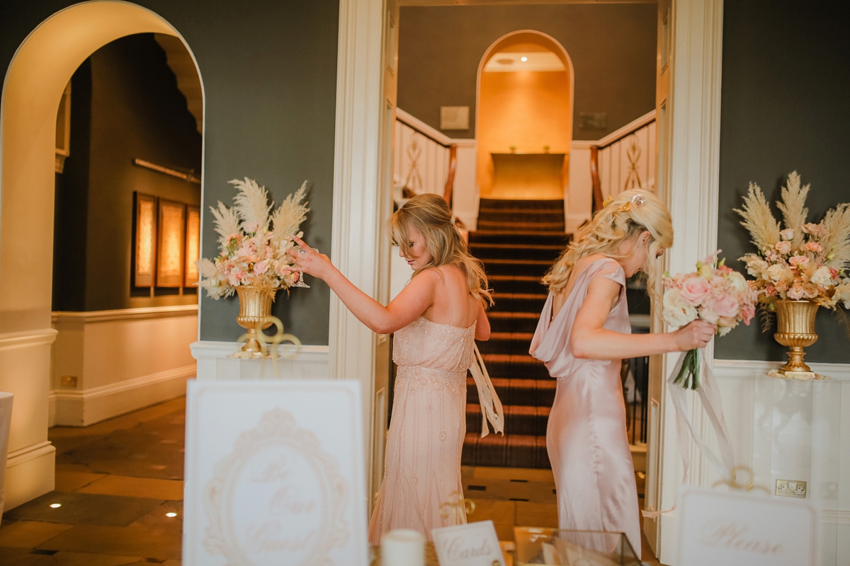 24 A Caroline Castigliano dress for a pastel pretty Spring wedding day at Rudding Park in Harrogate