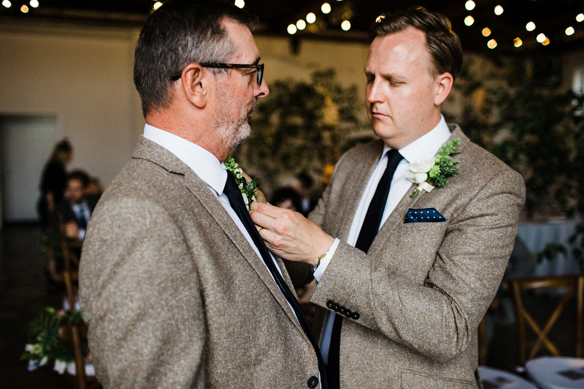 27 A Charlie Brear dress and modern fun East London riverside wedding images by Claudia Rose Carter