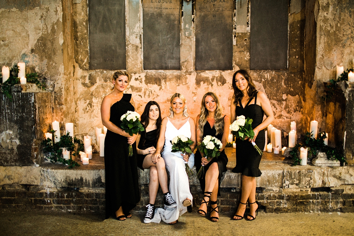 27 For Love wedding dress for a cool and contemporary modern London wedding photography by Claudia Rose Carter - An & For Love Tassel Dress, Olivia The Wolf Headpiece and Bowling Alley Reception For a Cool and Quirky London Wedding 27 For Love wedding dress for a cool and contemporary modern London wedding photography by Claudia Rose Carter