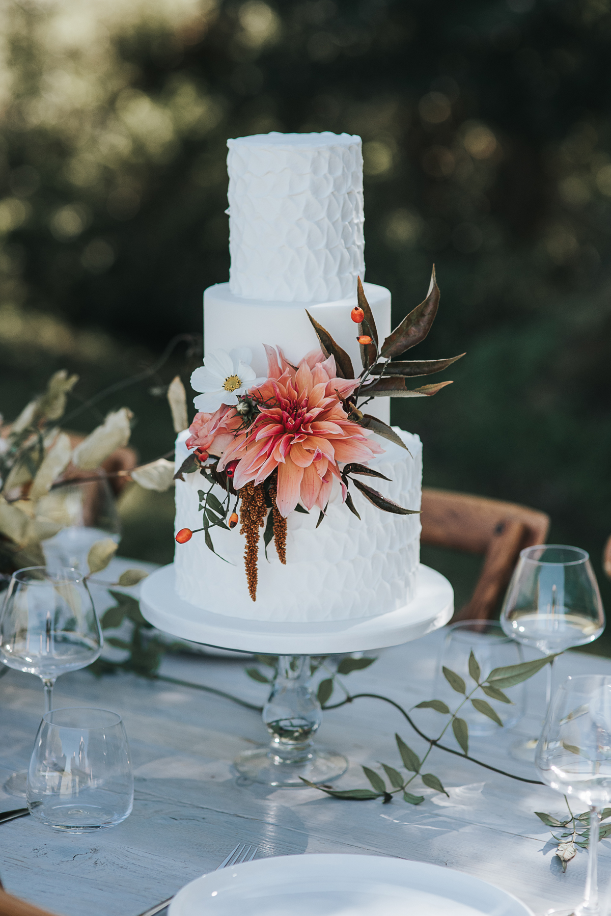 3 Charlie Brear bridal separates and modern elegant Autumn wedding glamping inspiration