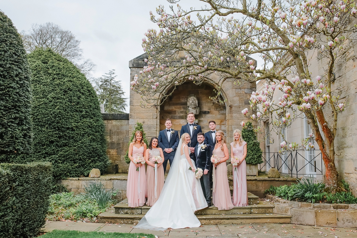 30 A Caroline Castigliano dress for a pastel pretty Spring wedding day at Rudding Park in Harrogate