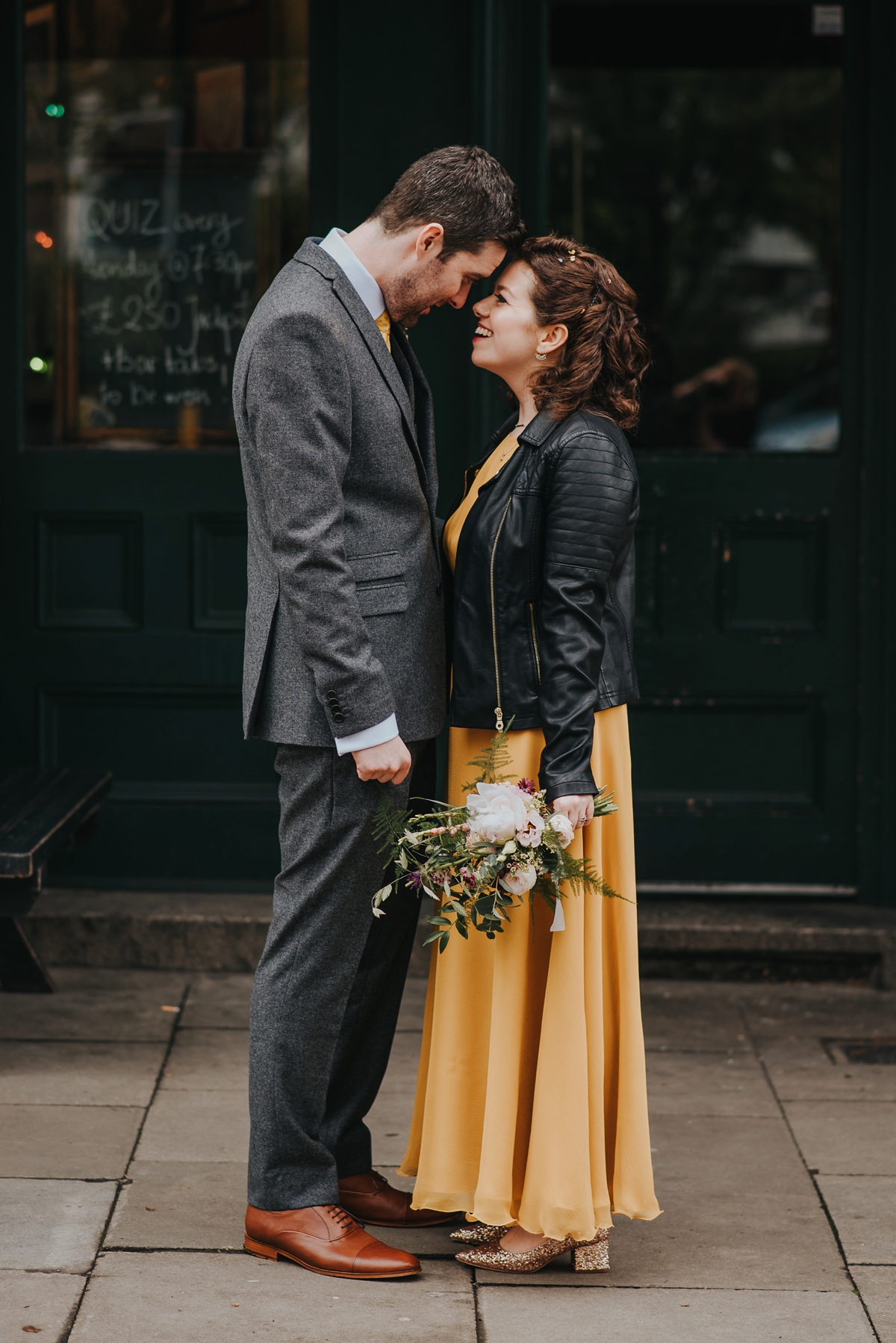 34 A yellow dress for a modern London pub wedding