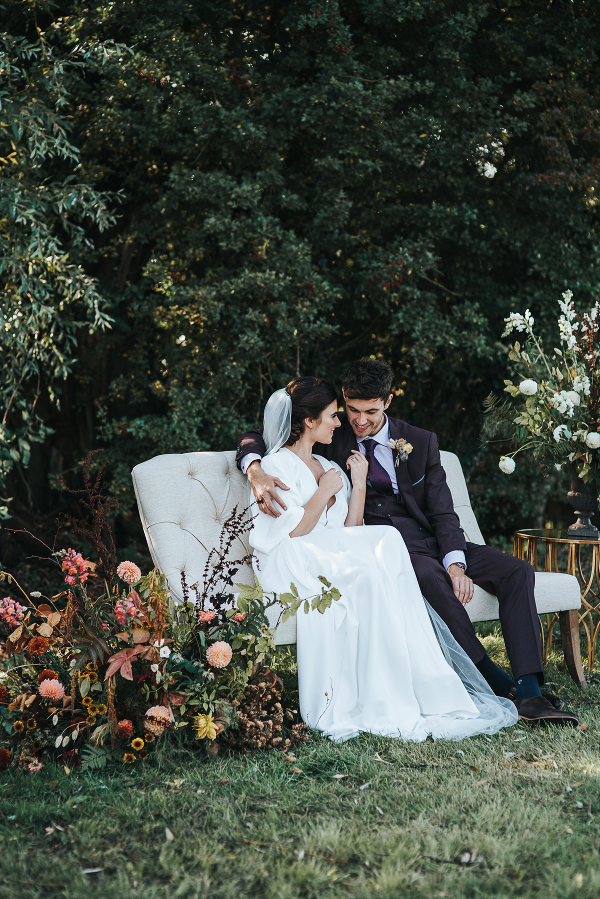 34 Charlie Brear bridal separates and modern elegant Autumn wedding glamping inspiration