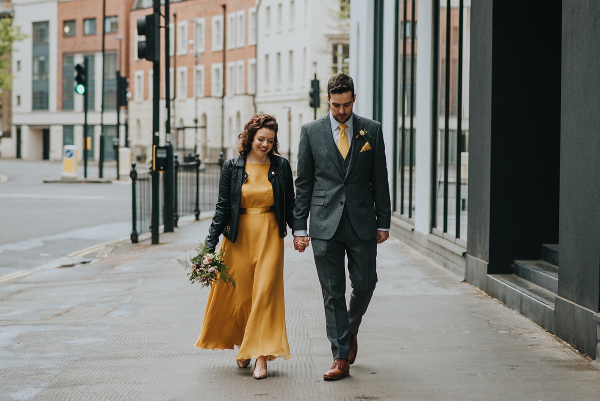 35 A yellow dress for a modern London pub wedding