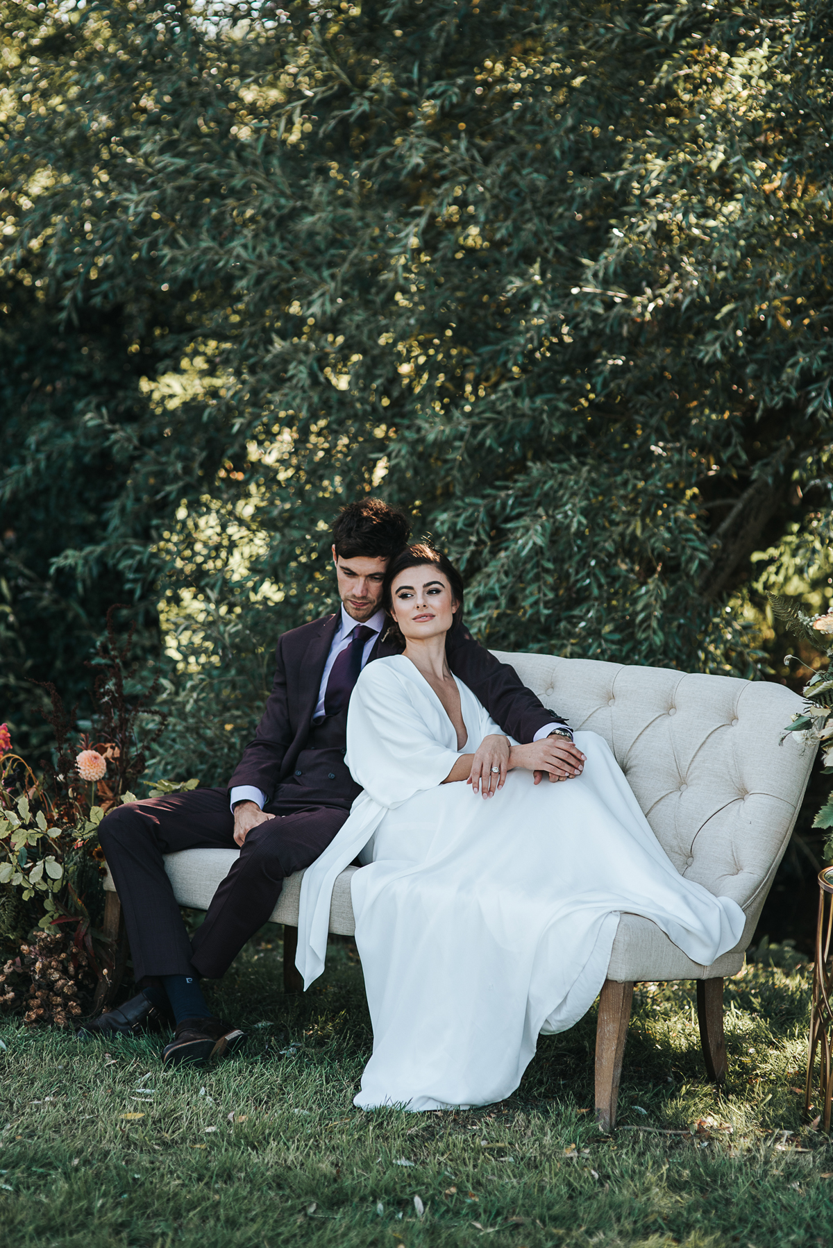 38 Charlie Brear bridal separates and modern elegant Autumn wedding glamping inspiration