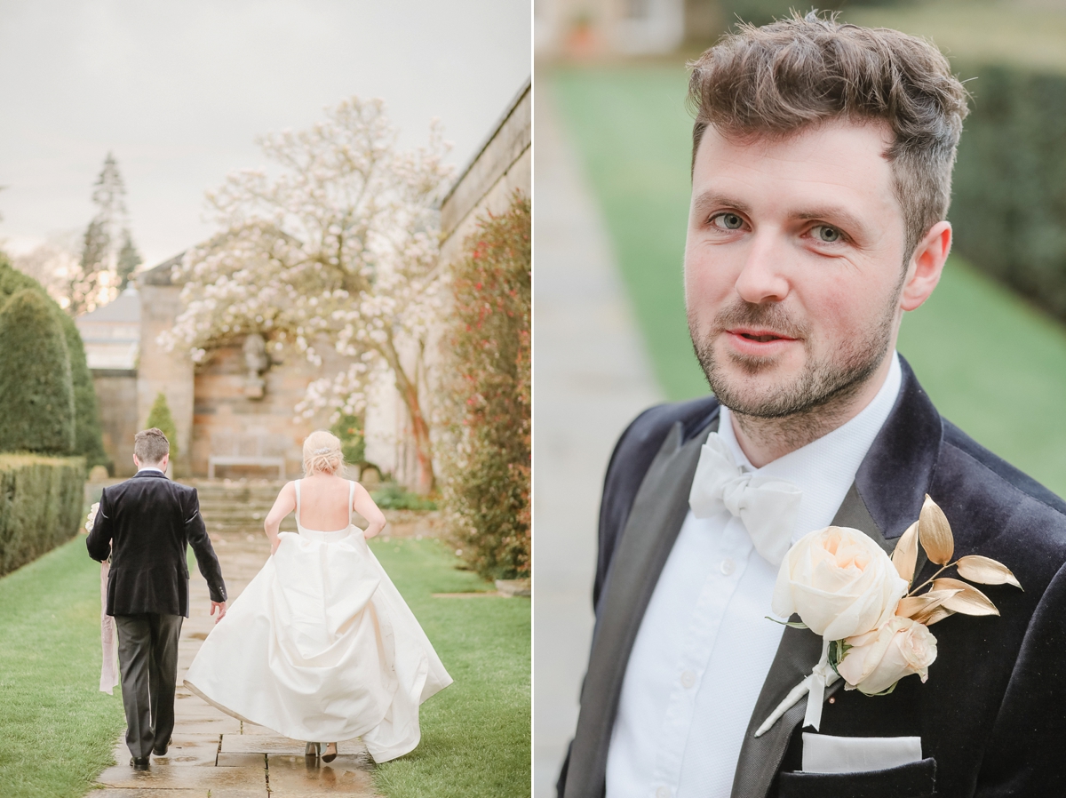 39 A Caroline Castigliano dress for a pastel pretty Spring wedding day at Rudding Park in Harrogate