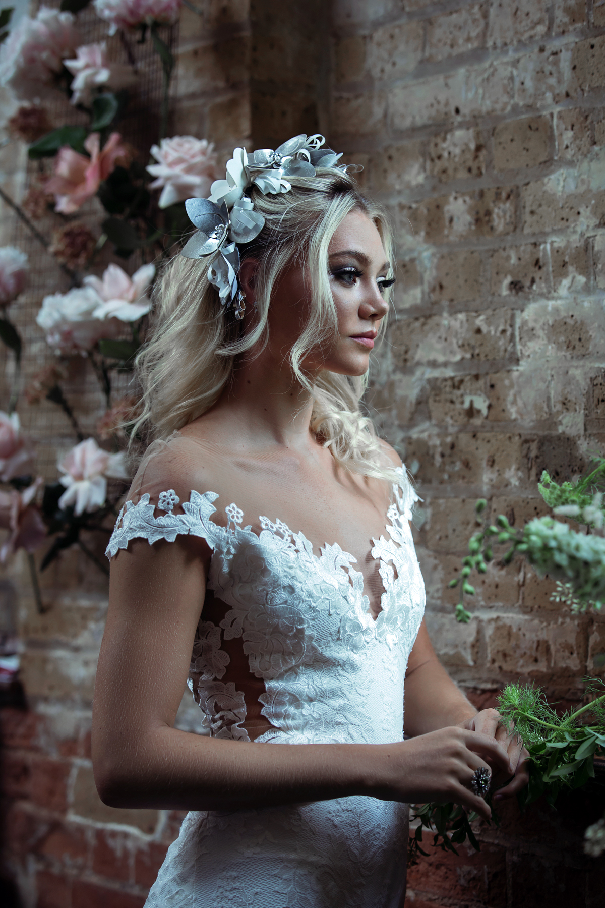 3DFloral bridal headpiece by Lizzie McQuade 2