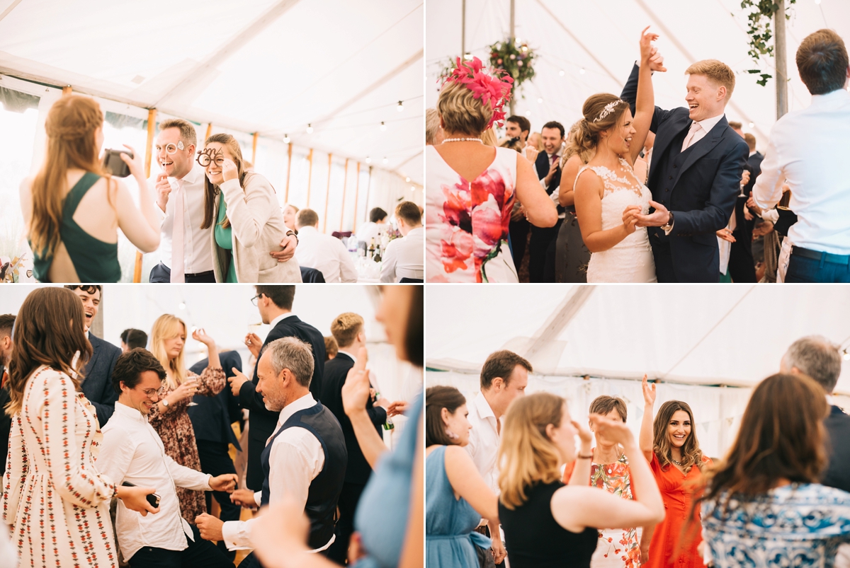 45 A fitted lace Pronovias dress for a colourful walled garden wedding in Northumberland