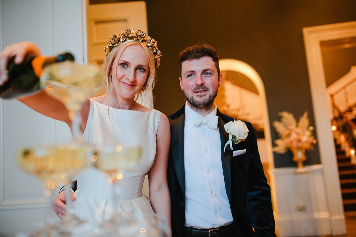 47 A Caroline Castigliano dress for a pastel pretty Spring wedding day at Rudding Park in Harrogate