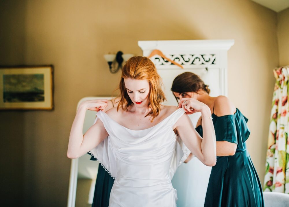 Cowl Neck Off The Shoulder Wedding Dress