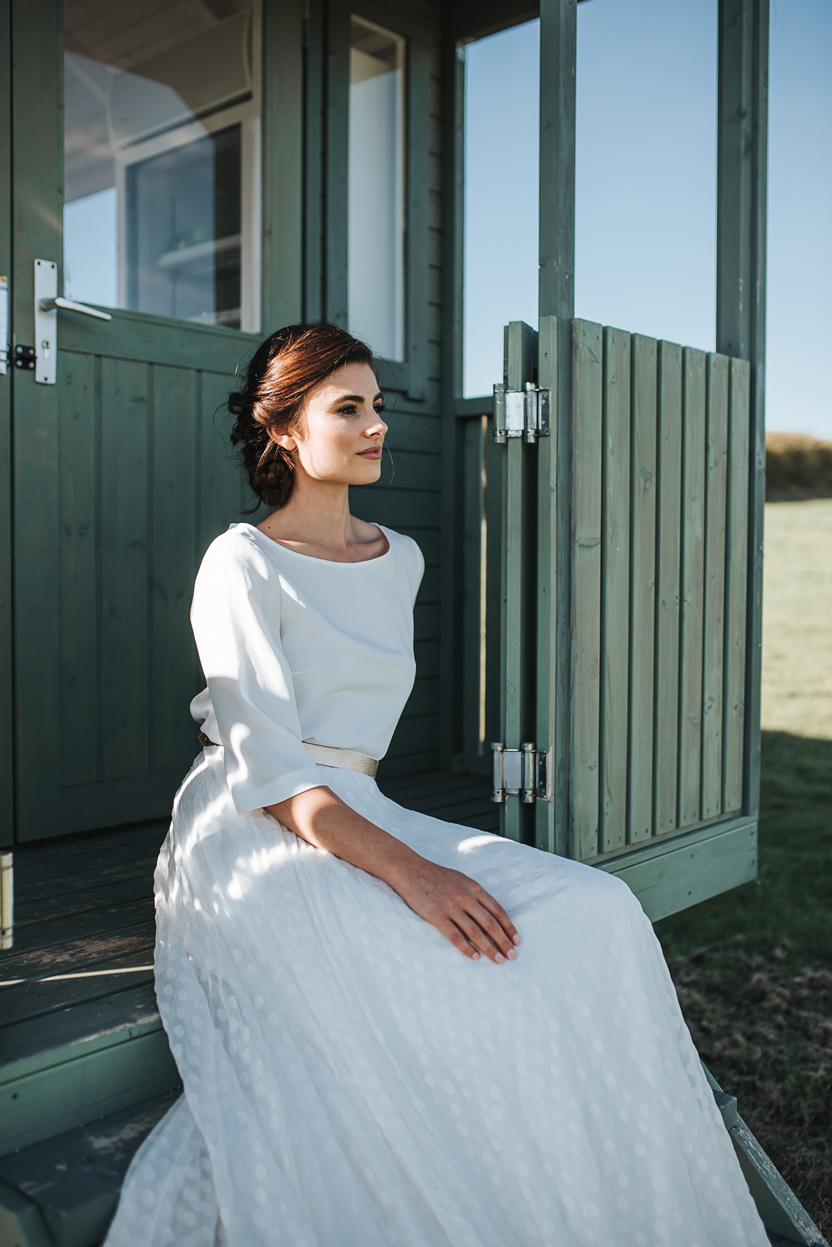55 Charlie Brear bridal separates and modern elegant Autumn wedding glamping inspiration