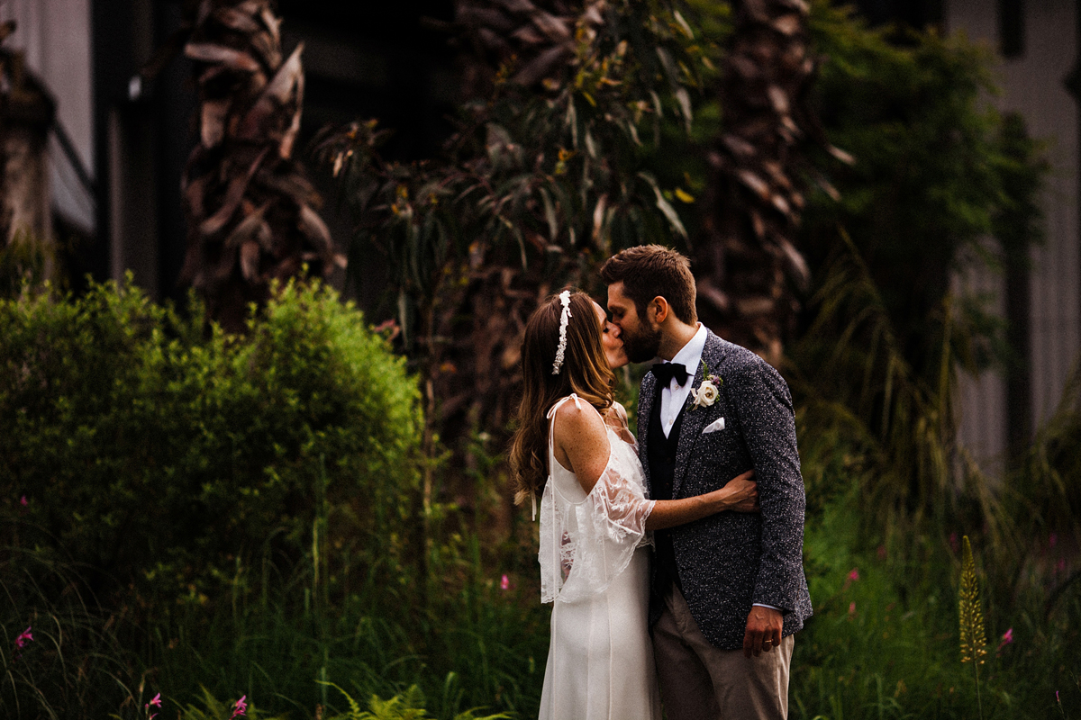 56 A Charlie Brear dress and modern fun East London riverside wedding images by Claudia Rose Carter