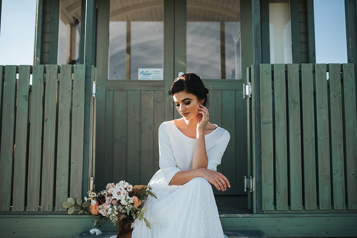 56 Charlie Brear bridal separates and modern elegant Autumn wedding glamping inspiration
