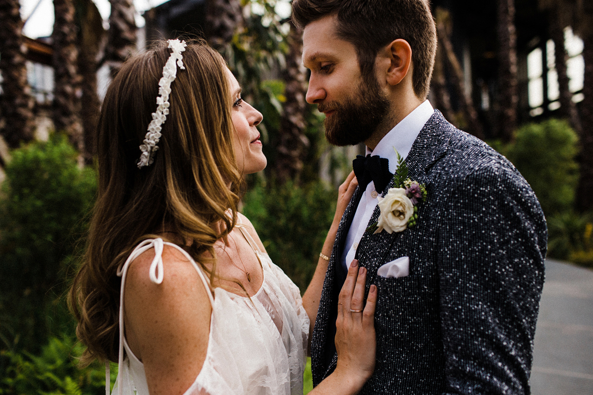 57 A Charlie Brear dress and modern fun East London riverside wedding images by Claudia Rose Carter