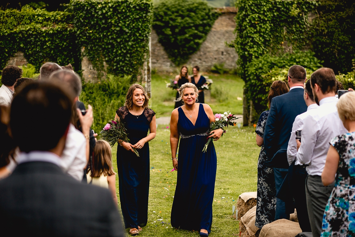 A Badgley Mischka gown for a bright and colourful devon country wedding 13