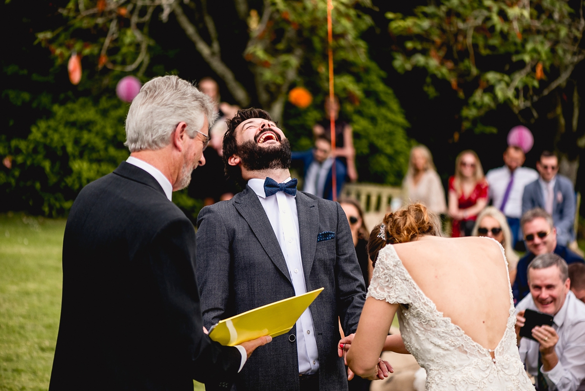 A Badgley Mischka gown for a bright and colourful devon country wedding 19