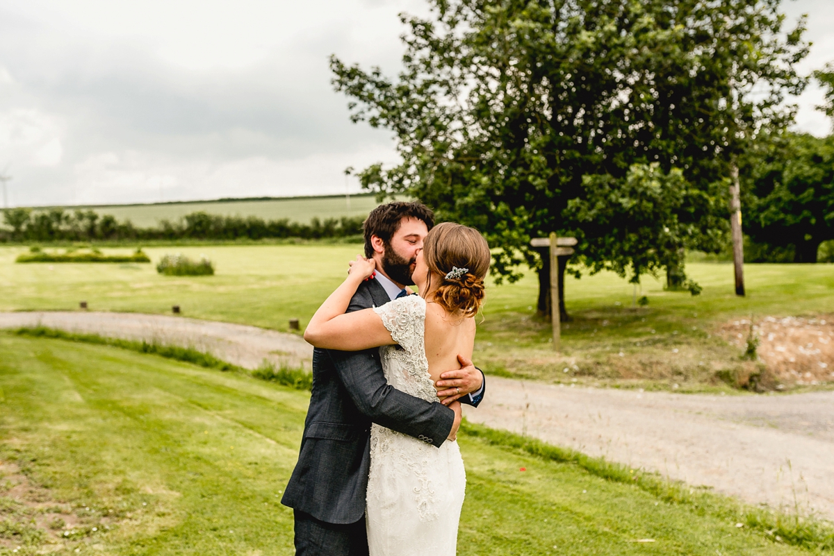 A Badgley Mischka gown for a bright and colourful devon country wedding 22