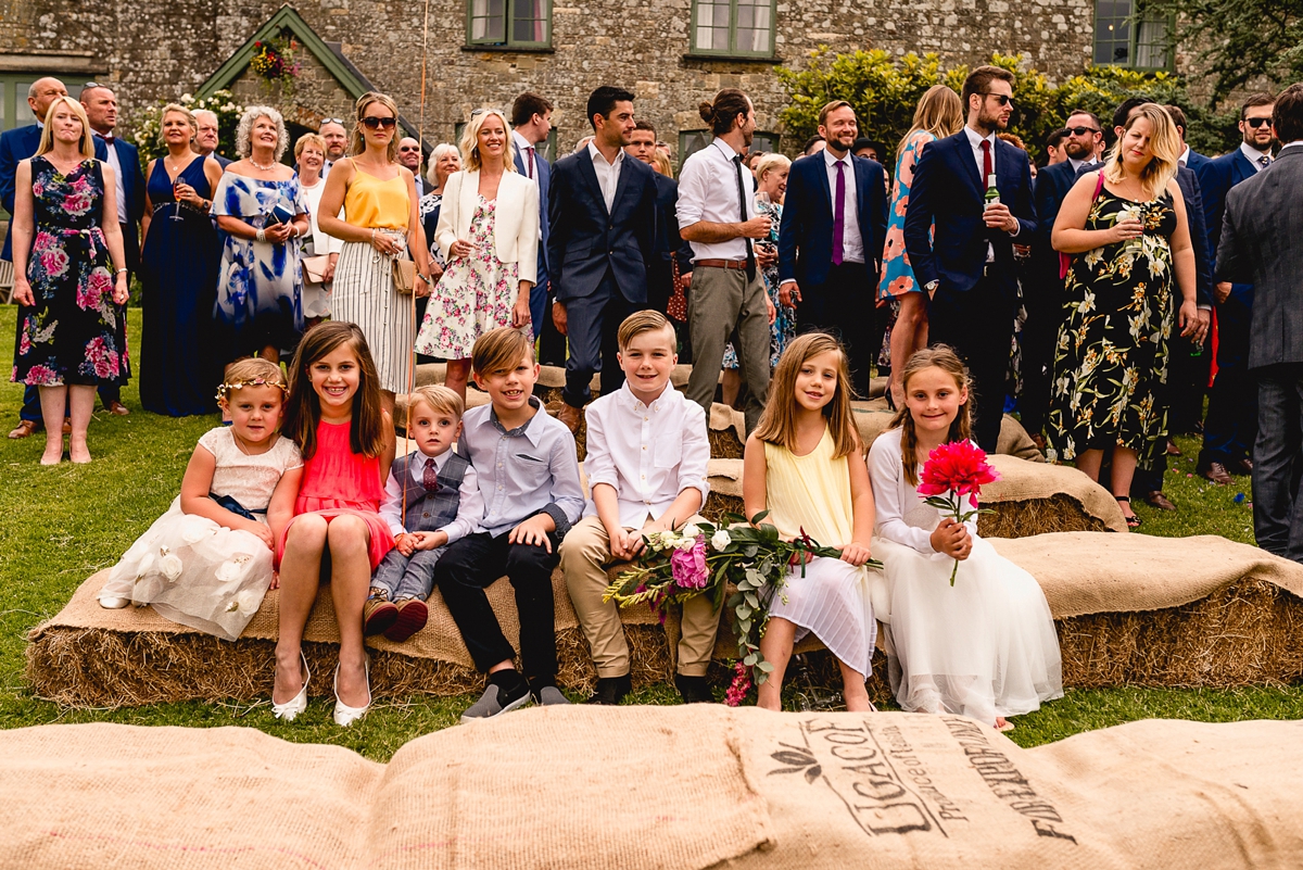 A Badgley Mischka gown for a bright and colourful devon country wedding 24