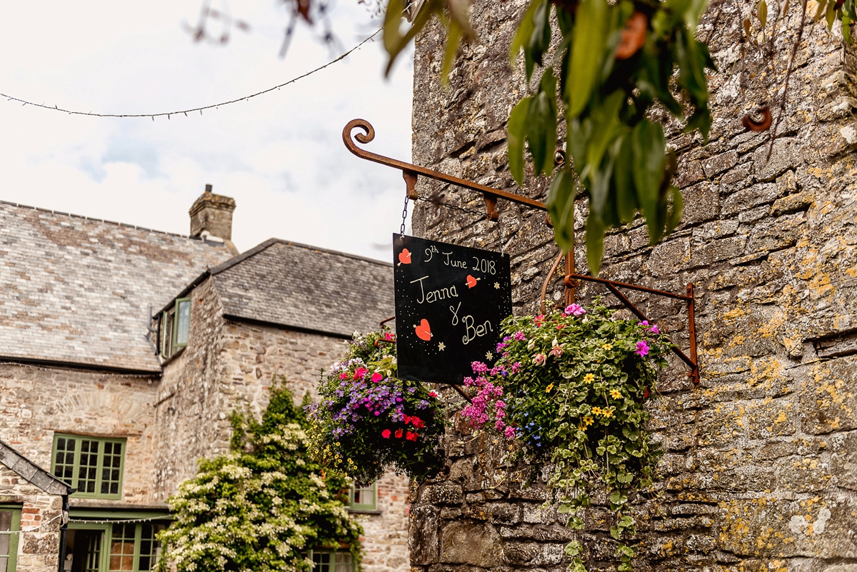 A Badgley Mischka gown for a bright and colourful devon country wedding 3