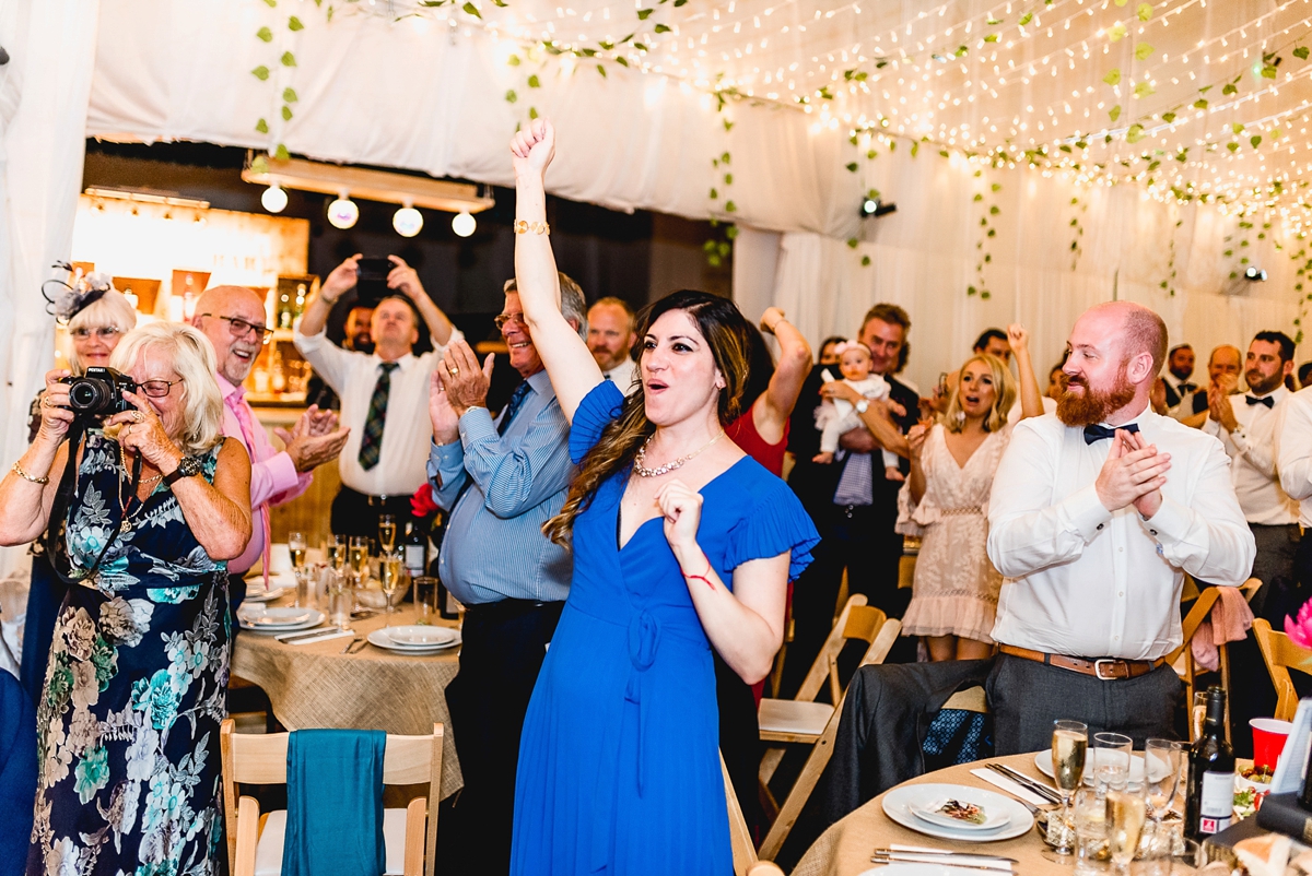 A Badgley Mischka gown for a bright and colourful devon country wedding 43