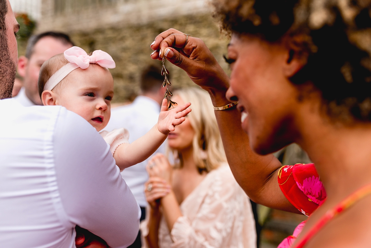 A Badgley Mischka gown for a bright and colourful devon country wedding 46