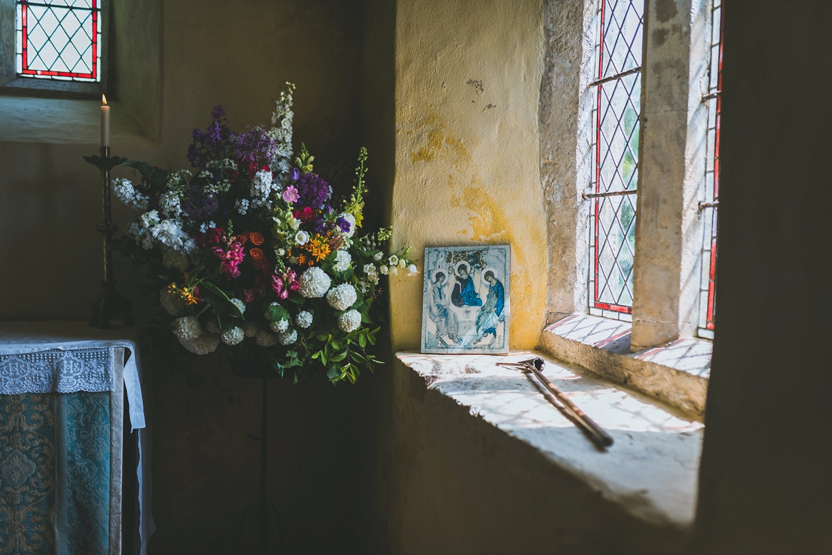A Rosa Clara bride and her colourful garden inspired Welsh castle wedding 12