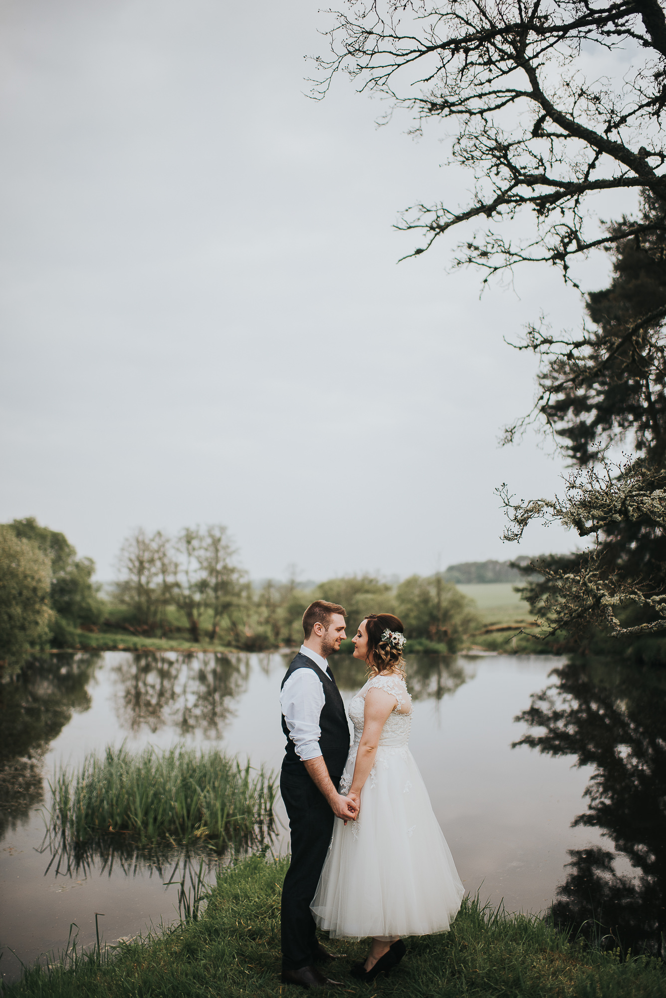 A length dress by True Brude for a Le Petit Chateau wedding in Northumberland 4